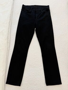 MOTHER Mid Rise Dazzler Ankle Black Jeans